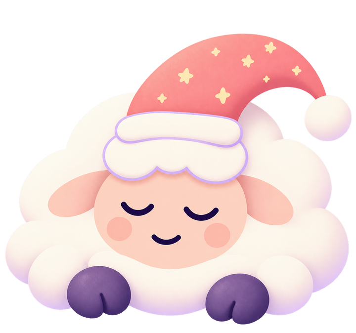 Lulla the sleepy sheep in a nightcap